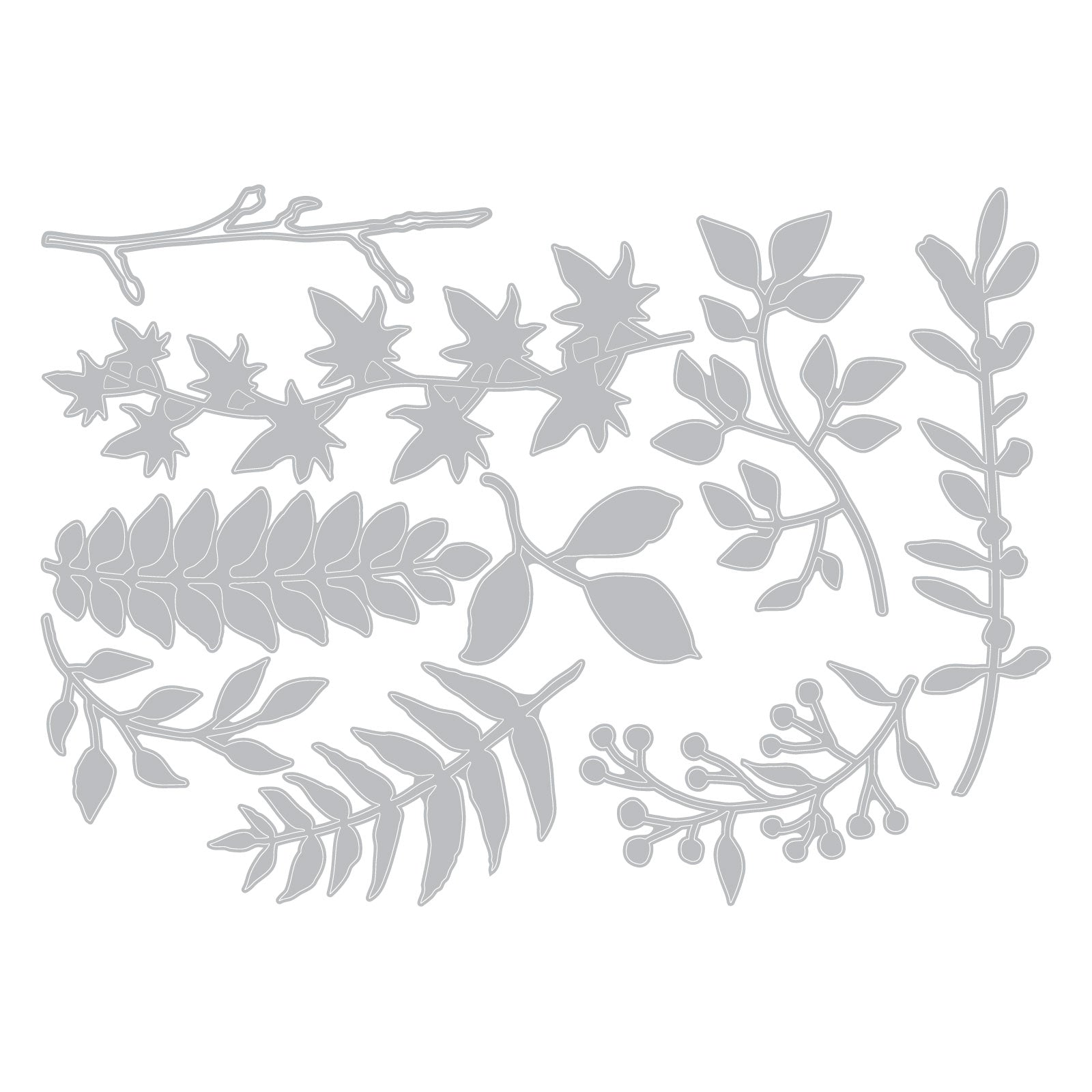 Sizzix Thinlits Die Set 9PK - Garden Greens by Tim Holtz