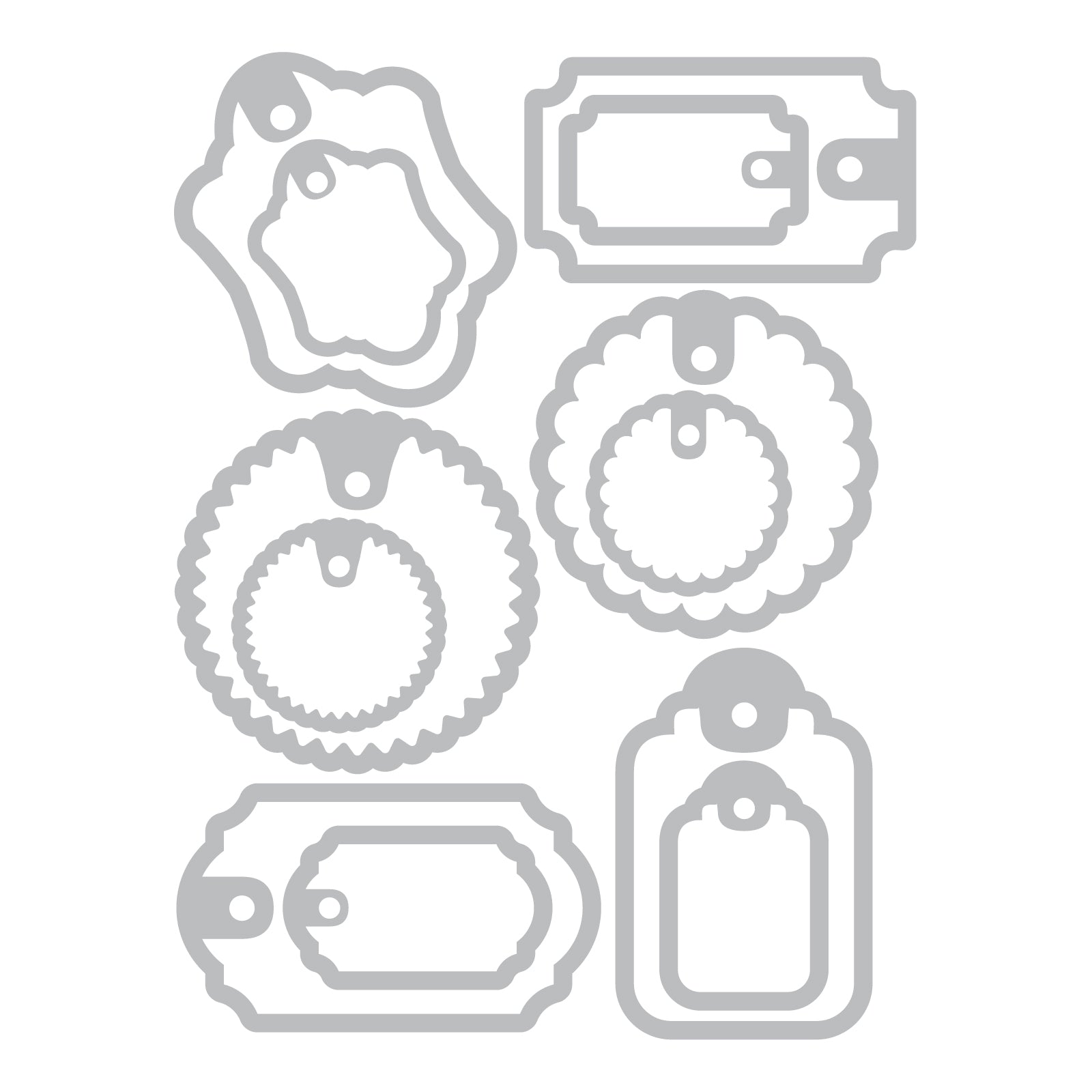 Sizzix Thinlits Die Set 12PK - Gift Tags by Tim Holtz