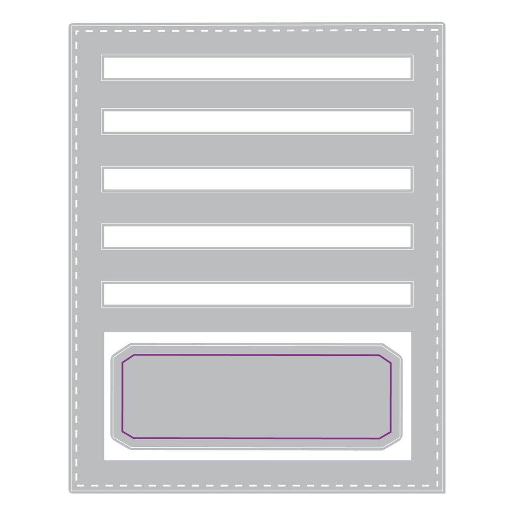 Sizzix Thinlits Die Set 2PK - Stitched Slots by Tim Holtz