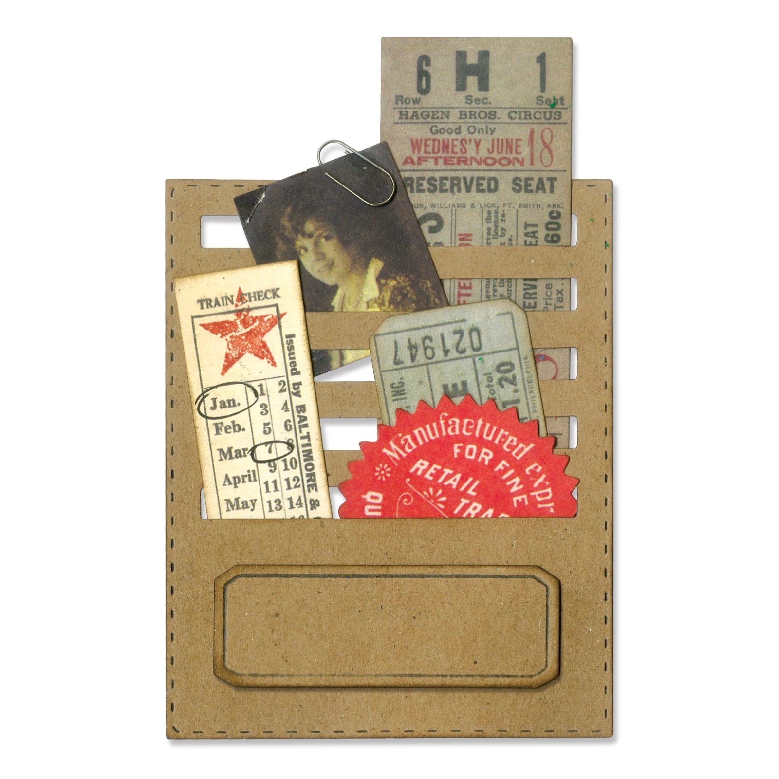 Sizzix Thinlits Die Set 2PK - Stitched Slots by Tim Holtz