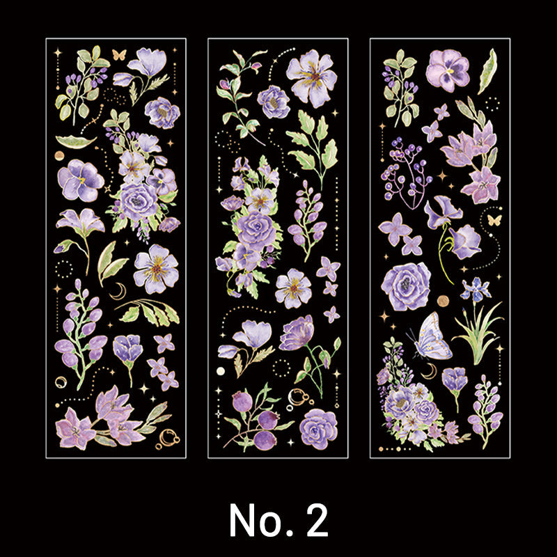 Blossom Garden Vintage Floral Plant Sticker