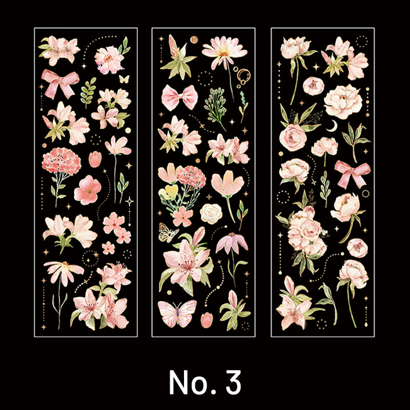 Blossom Garden Vintage Floral Plant Sticker
