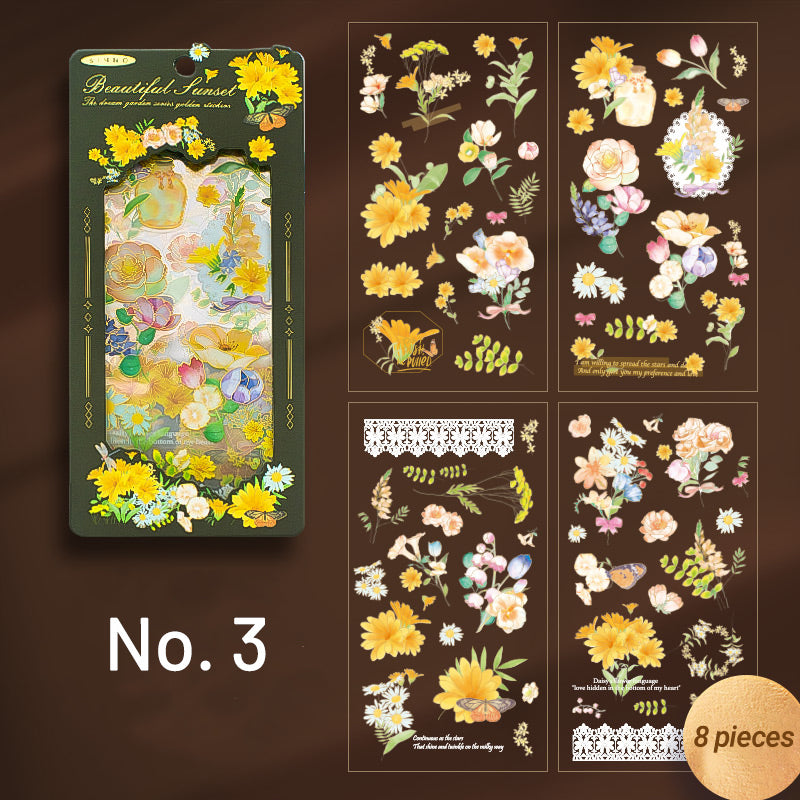 Dream Garden Vintage 3D Flower Sticker
