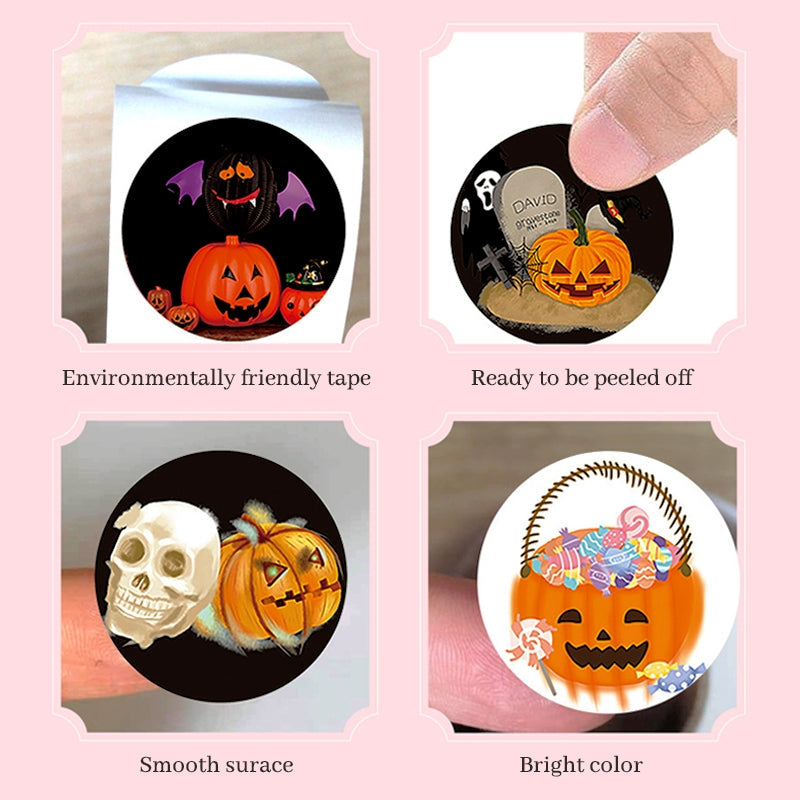 Halloween Pumpkin Foil Stamping Stickers