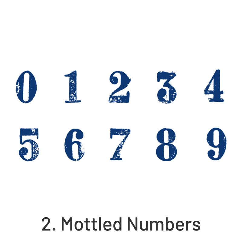 Retro Figured Digital Numbers Clear Transparent Sticker