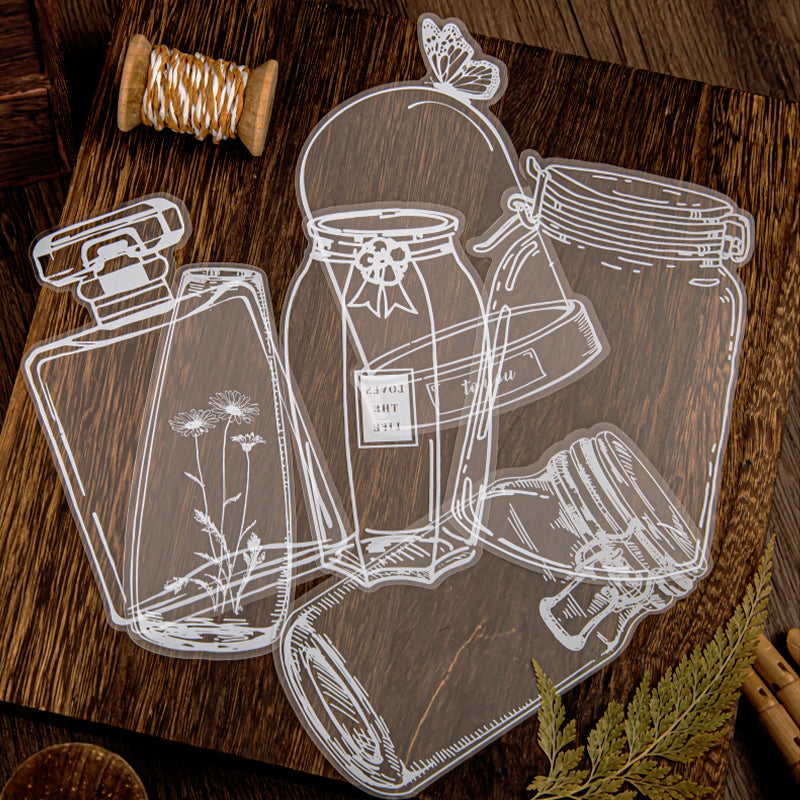 Simple Transparent Bottle Clear Transparent Sticker