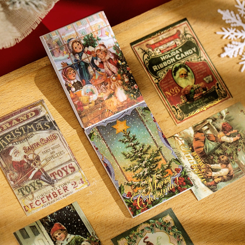 Vintage Christmas Celebration Bronzing Washi Sticker Book