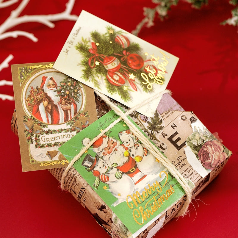 Vintage Christmas Celebration Bronzing Washi Sticker Book