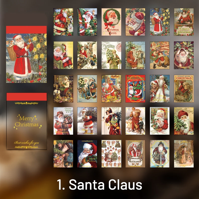 Vintage Christmas Celebration Bronzing Washi Sticker Book