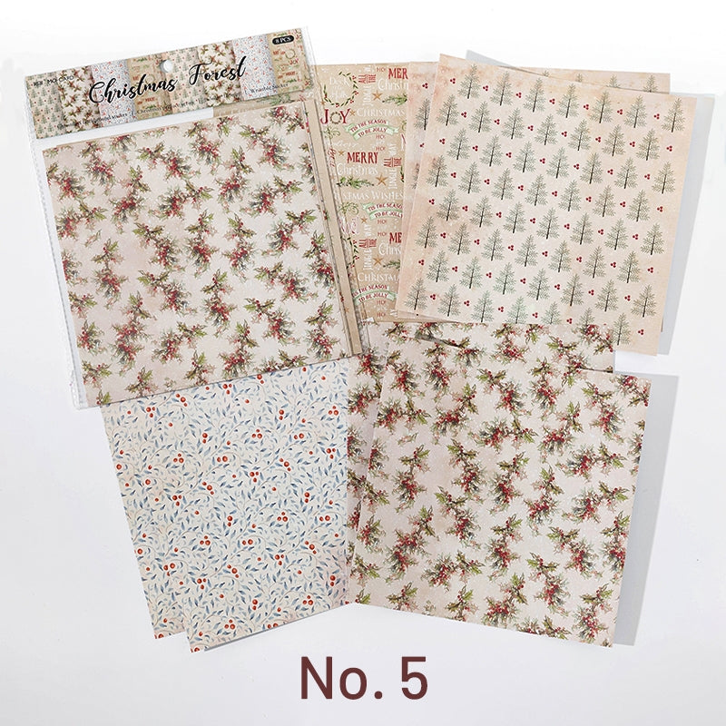 Vintage Christmas Prologue DIY Square Background Sticker