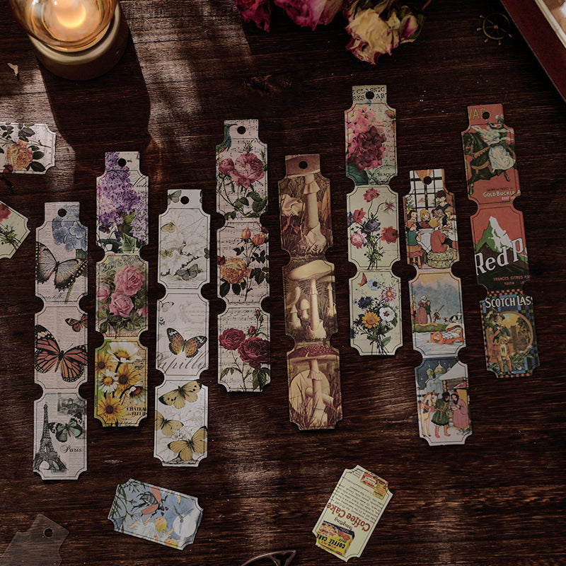 Vintage Plant Long Strip Boxed Sticker