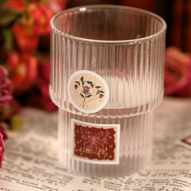 Vintage Rose Illustration DIY Journal Sticker